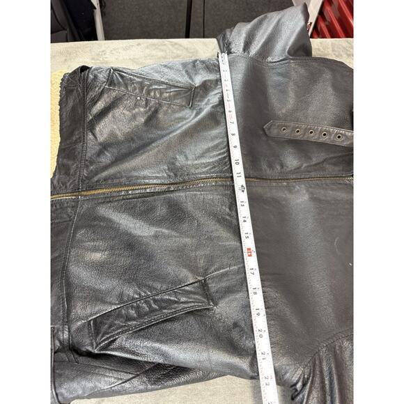 J. Elkin Alamo Uomo Faux Shearling Leather Aviator Jacket Brown Size Large - Picture 9 of 13